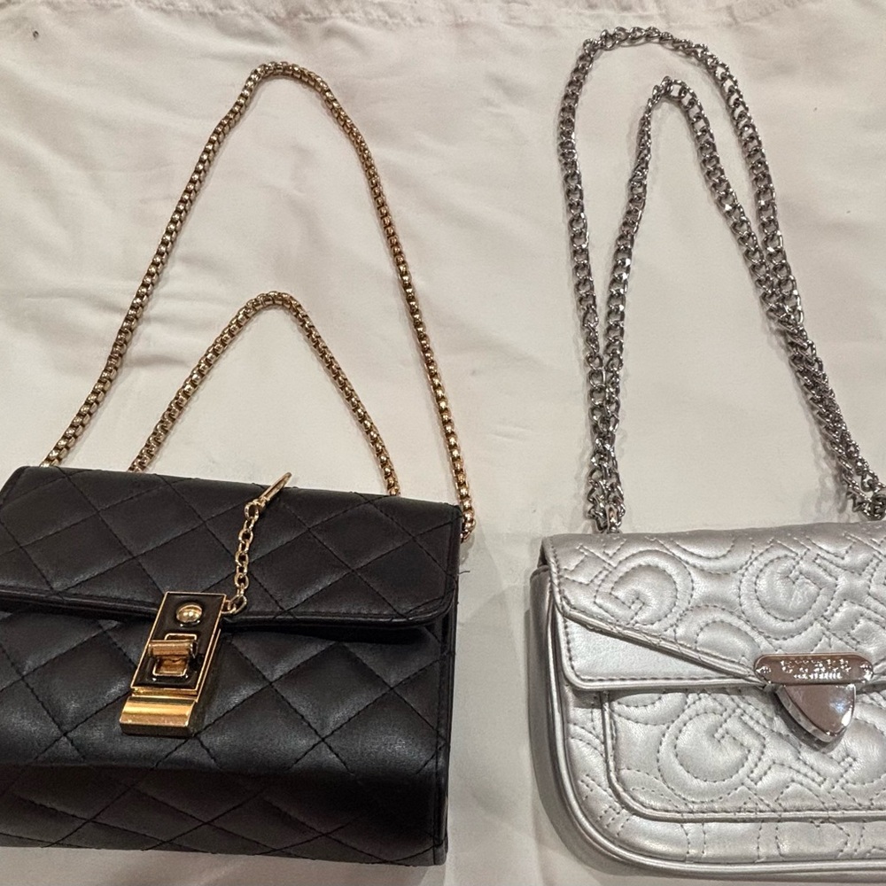 Quilted Black and sliver Shoulder Bag